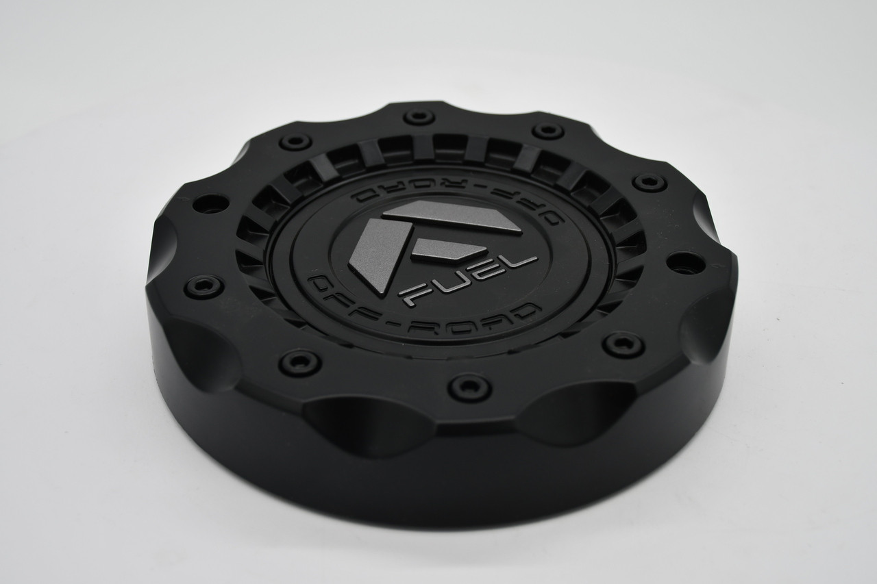 Fuel 1005-92GD Satin Black Silver Logo Wheel Center Cap 7.2 Inch