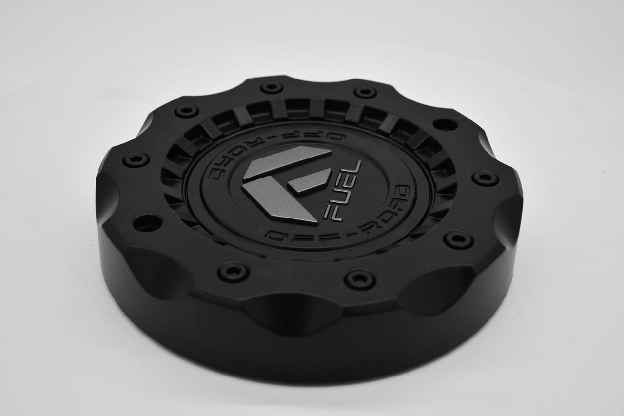 Fuel Satin Black Silver Logo Wheel Center Cap Hub Cap 1005-92GD 7.2"