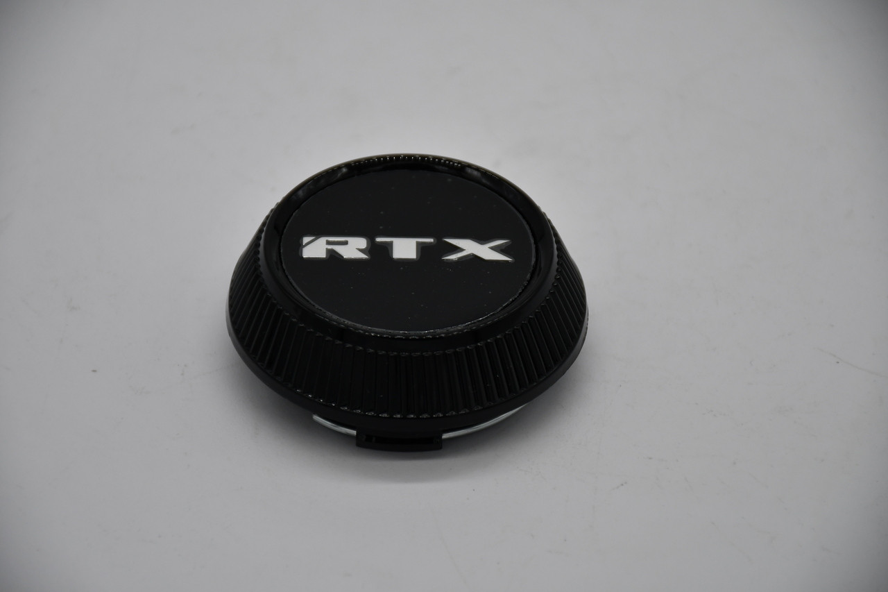 RTX Satin Black Gloss Logo Wheel Center Cap Hub Cap 5314K64 2.6"