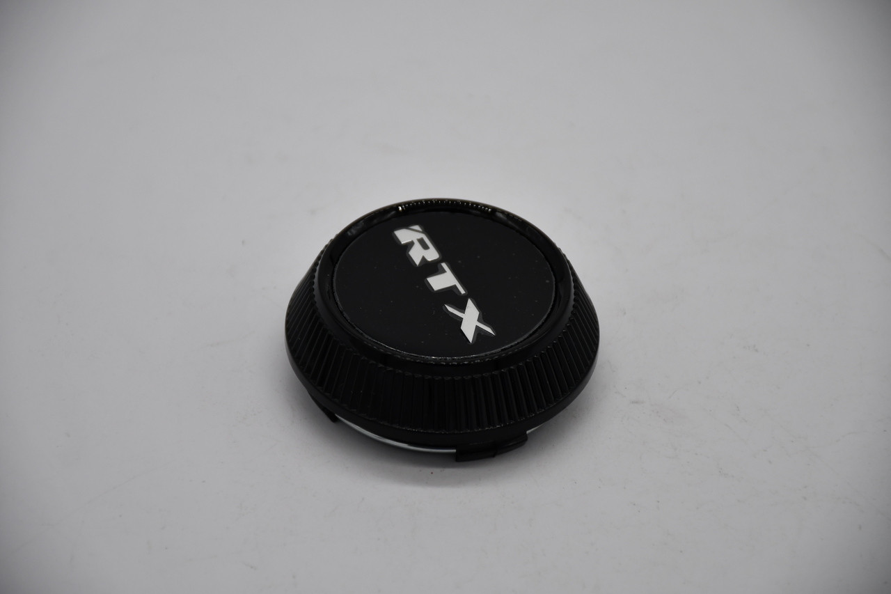 RTX Satin Black Gloss Logo Wheel Center Cap Hub Cap 5314K64 2.6"