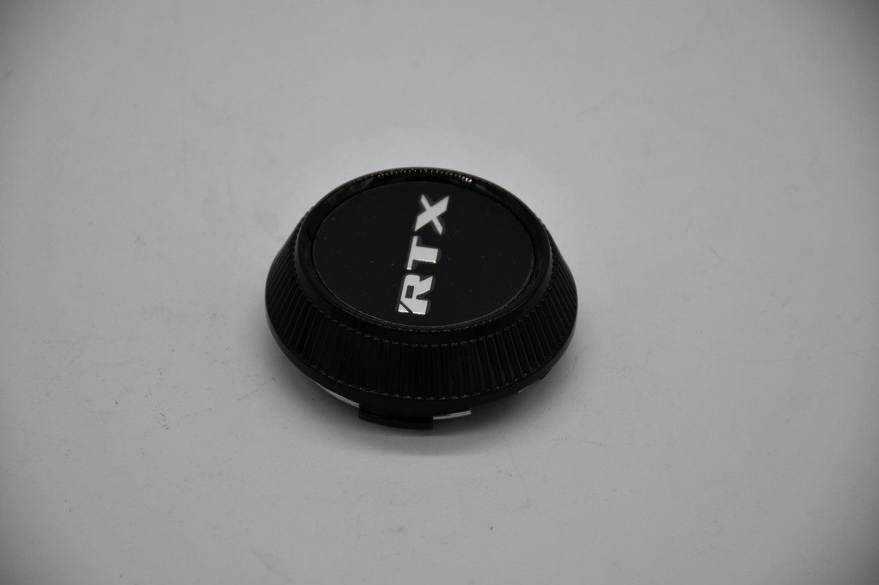 RTX Satin Black Gloss Logo Wheel Center Cap Hub Cap 5314K64 2.6"