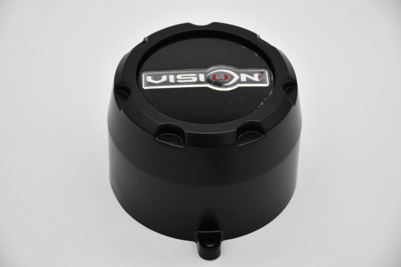 Vision 398 Manx Satin Black 8 Lug Wheel Center Cap C398MB-8V