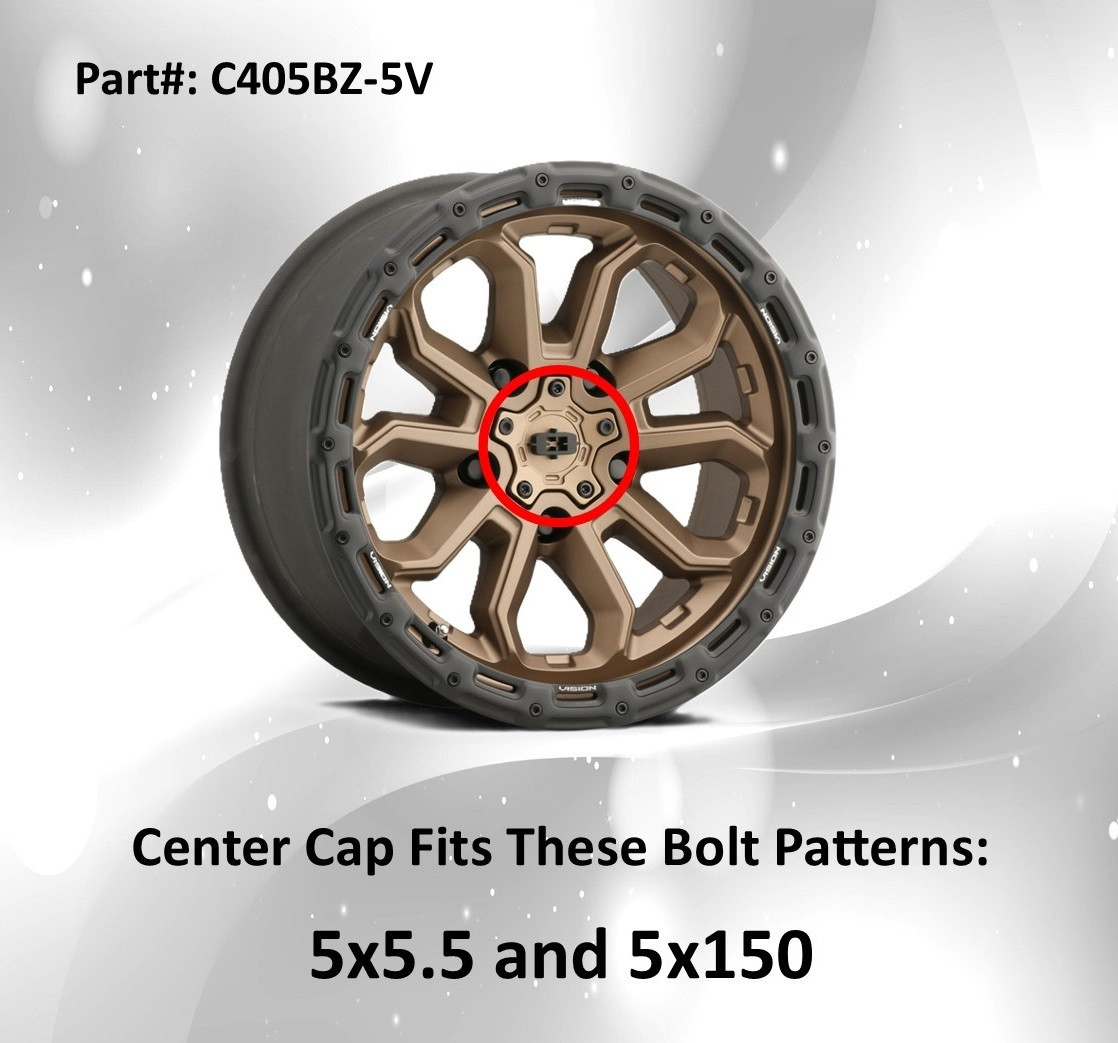 Vision 405 Korupt C405BZ-5V Bronze Wheel Center Cap 5.2