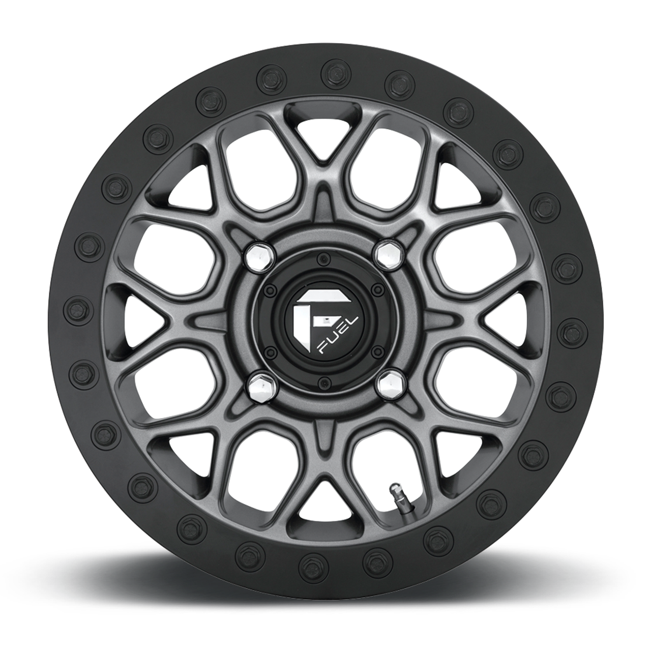 15" Fuel UTV D919 Tech Beadlock 15x7 4x156 Matte Gunmetal Black Wheel 38mm Rim