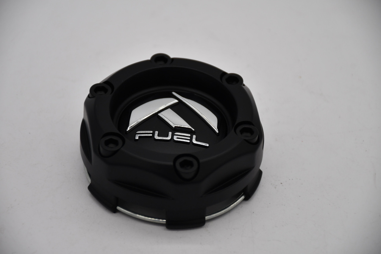 Fuel Satin Black Chrome Logo Wheel Center Cap Hub Cap 1003-68MB 3"