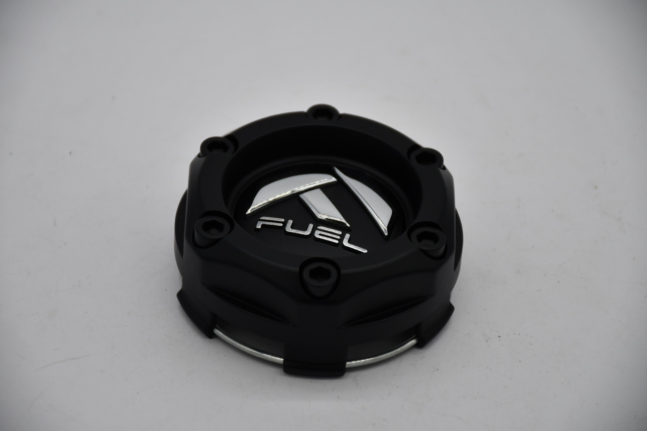 Fuel Satin Black Chrome Logo Wheel Center Cap Hub Cap 1003-68MB 3"