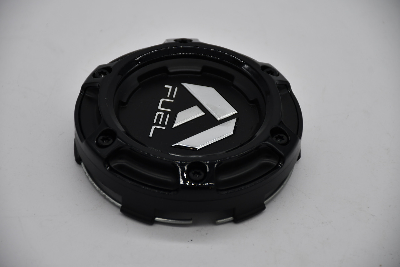 Fuel Satin Black Gloss Logo Wheel Center Cap Hub Cap 1004-69BLD 3.8"