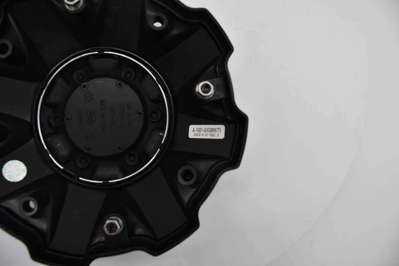 Fuel Gloss Black Gloss Logo Wheel Center Cap Hub Cap 1001-63GBRKIT5 8"