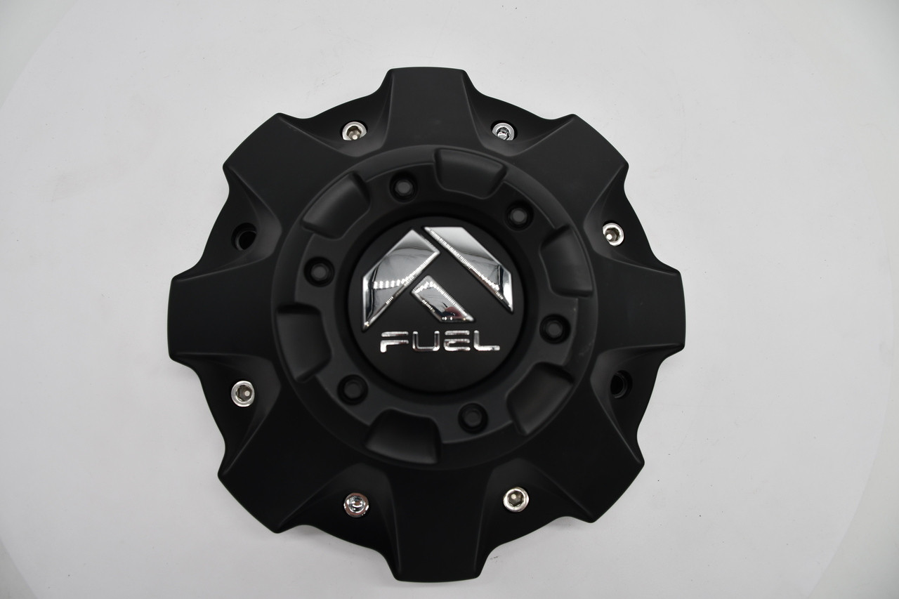Fuel Satin Black Gloss Logo Wheel Center Cap Hub Cap 1001-63BKIT5 8"
