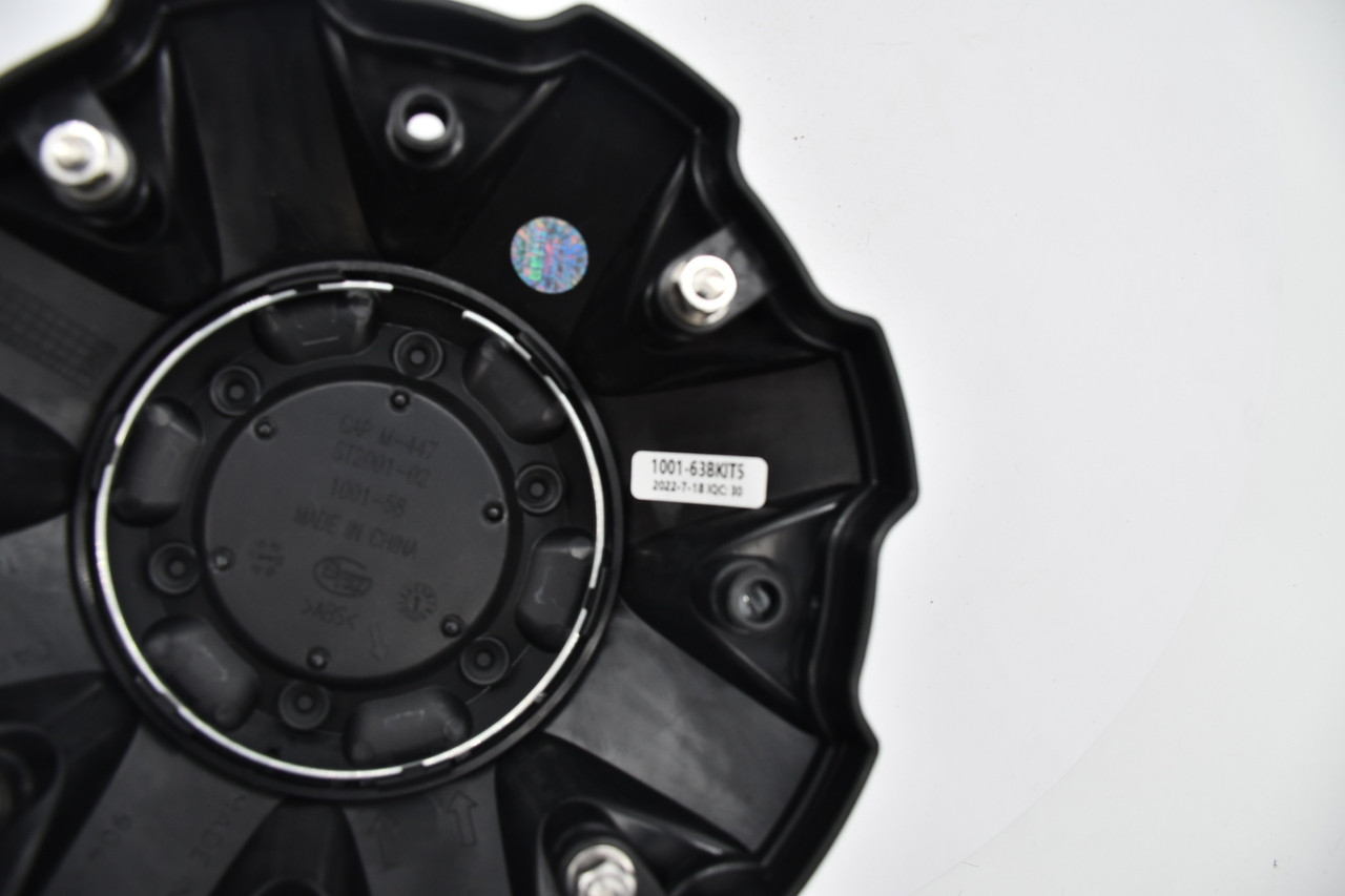 Fuel Satin Black Gloss Logo Wheel Center Cap Hub Cap 1001-63BKIT5 8"