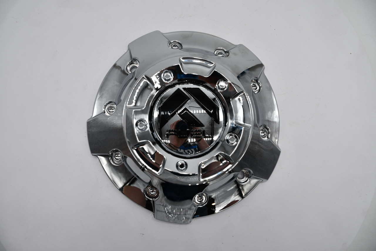 Fuel Chrome Black Gloss Logo Wheel Center Cap Hub Cap 1003-81 7.3"