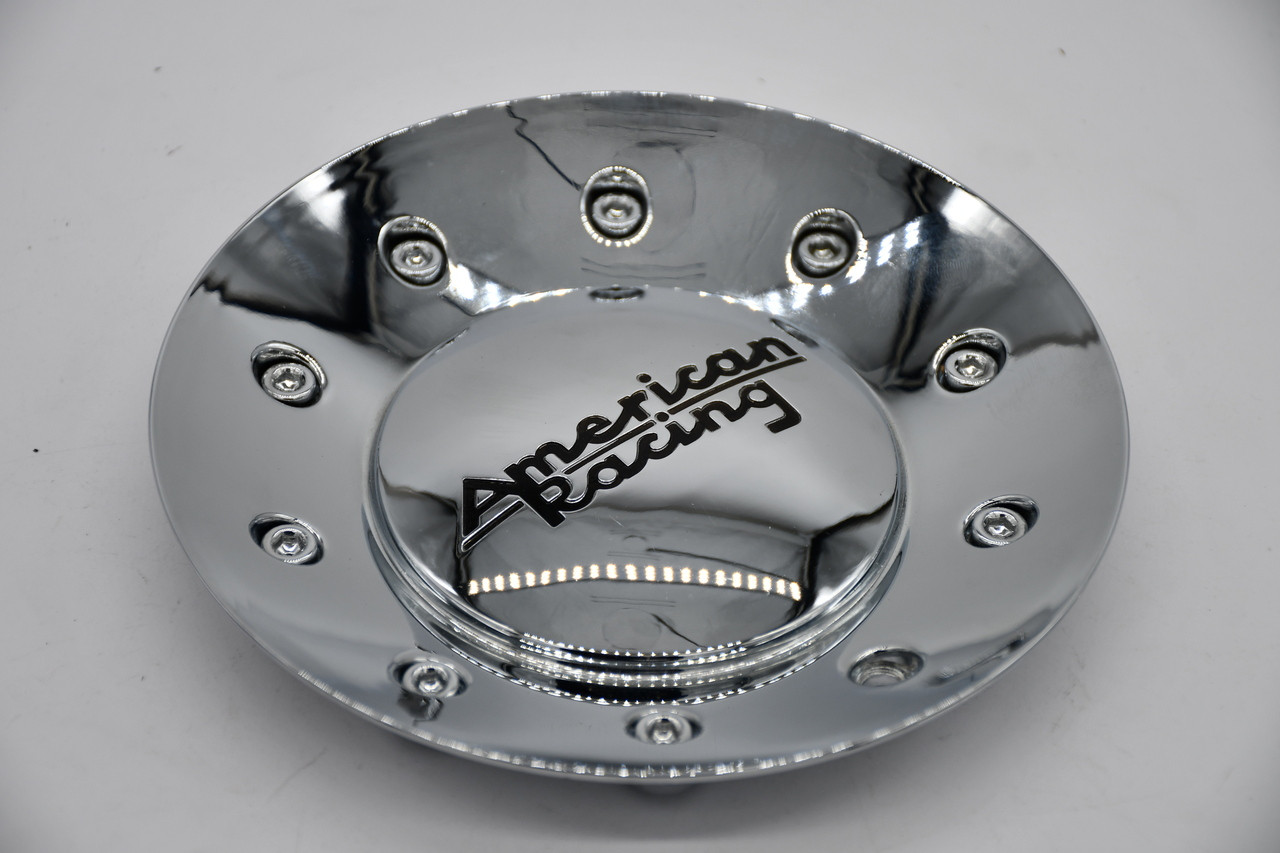 American Racing Chrome Black Logo Wheel Center Cap Hub Cap 939L170-C 6.8"