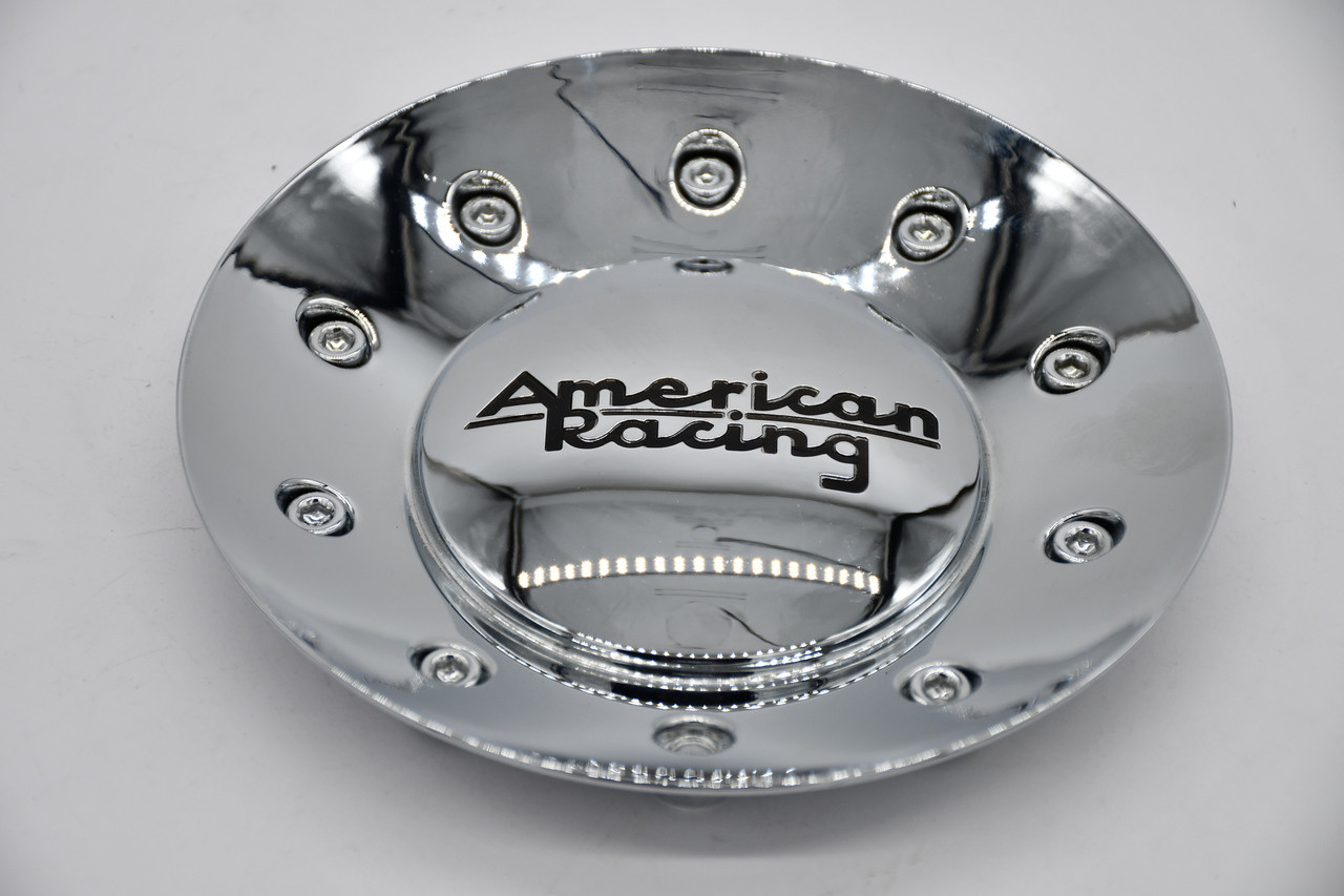 American Racing Chrome Black Logo Wheel Center Cap Hub Cap 939L170-C 6.8"