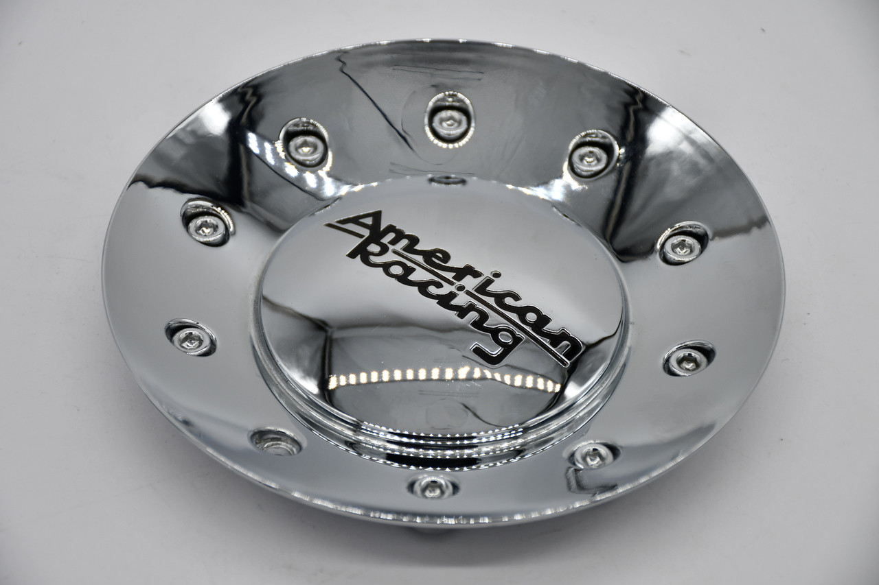 American Racing Chrome Black Logo Wheel Center Cap Hub Cap 939L170-C 6.8"