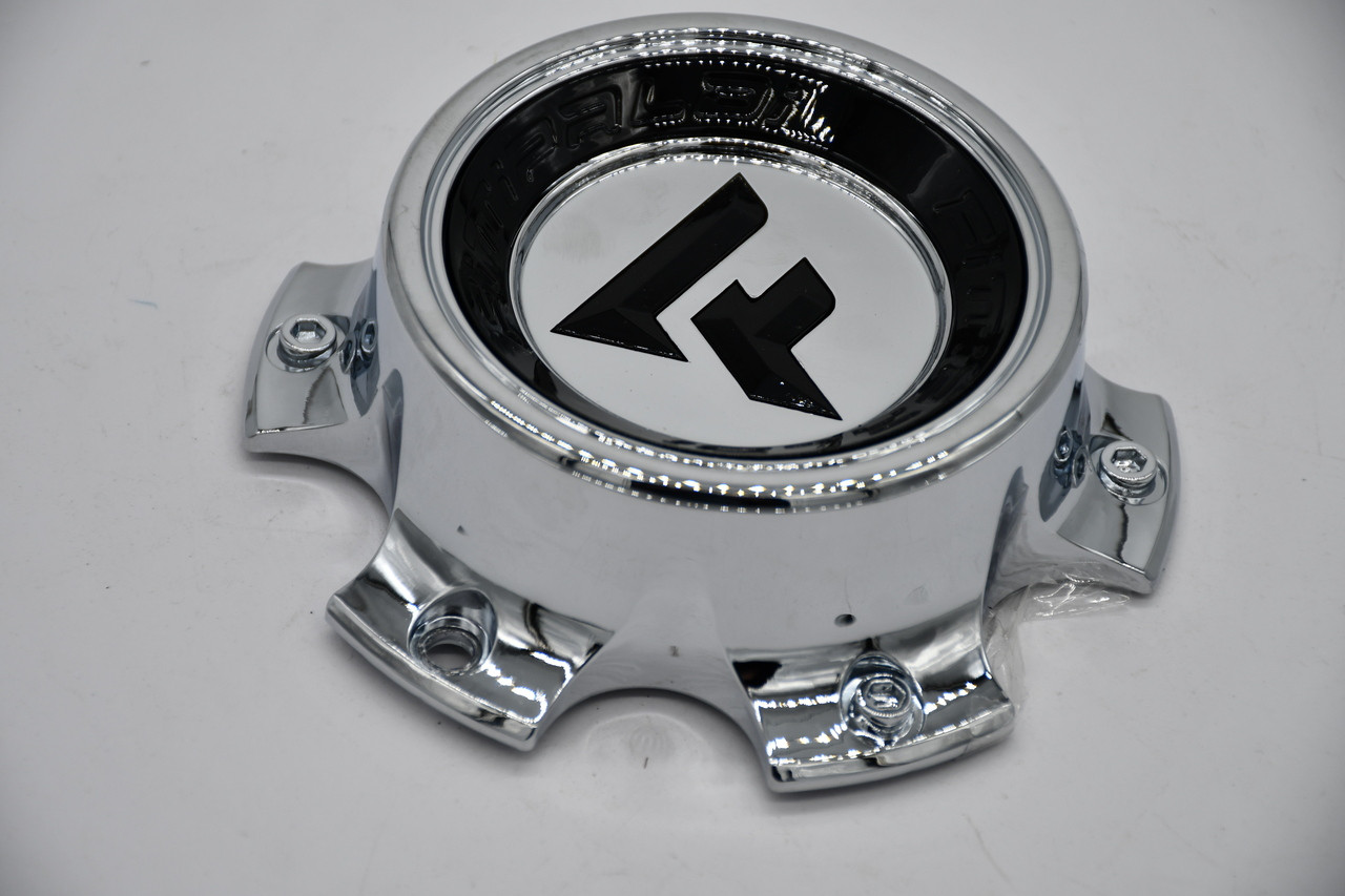 Fittipaldi Chrome Gloss Black Logo Wheel Center Cap Hub Cap FI-6H-01-SG 5.5"