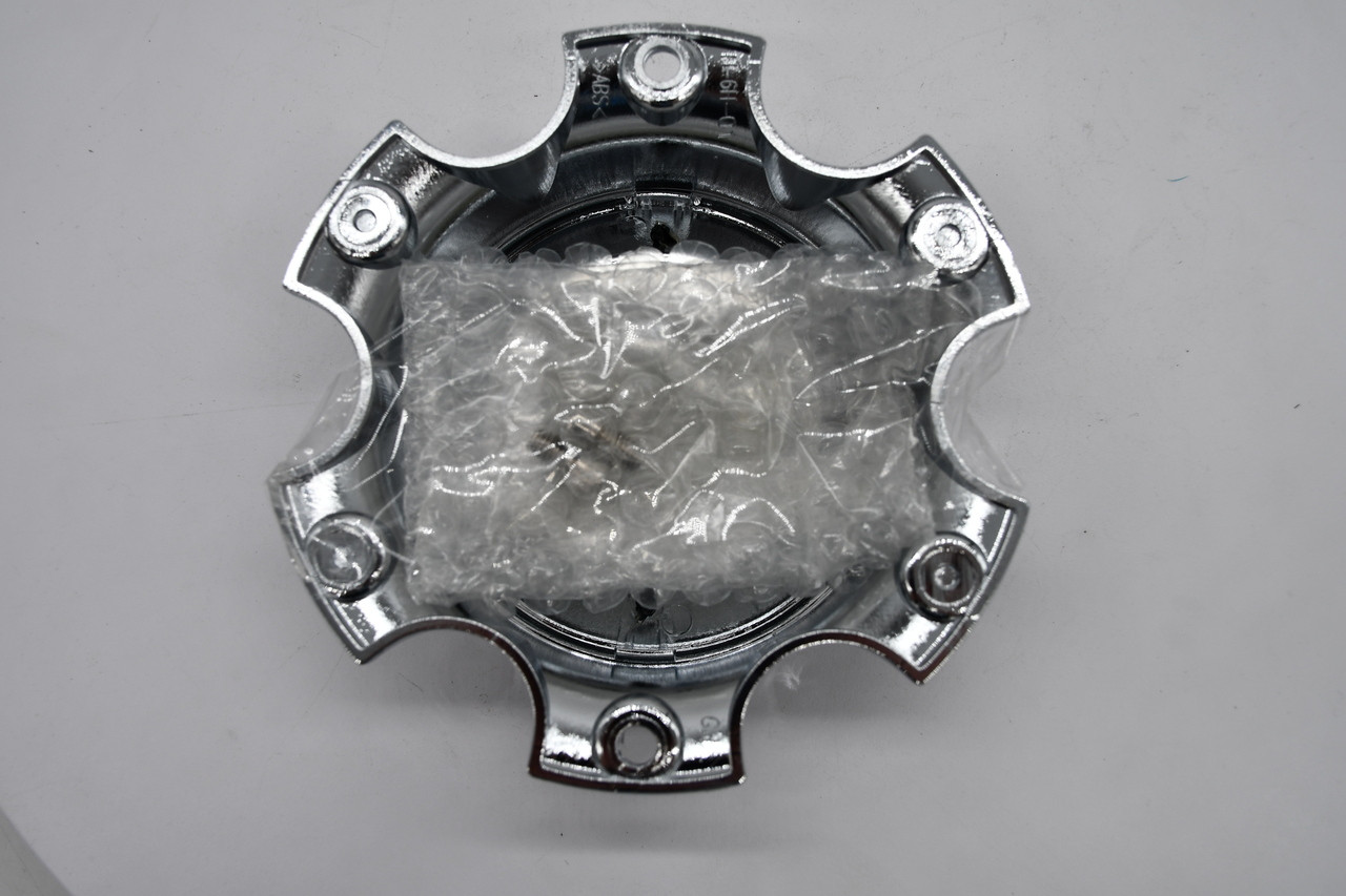 Fittipaldi Chrome Gloss Black Logo Wheel Center Cap Hub Cap FI-6H-01-SG 5.5"