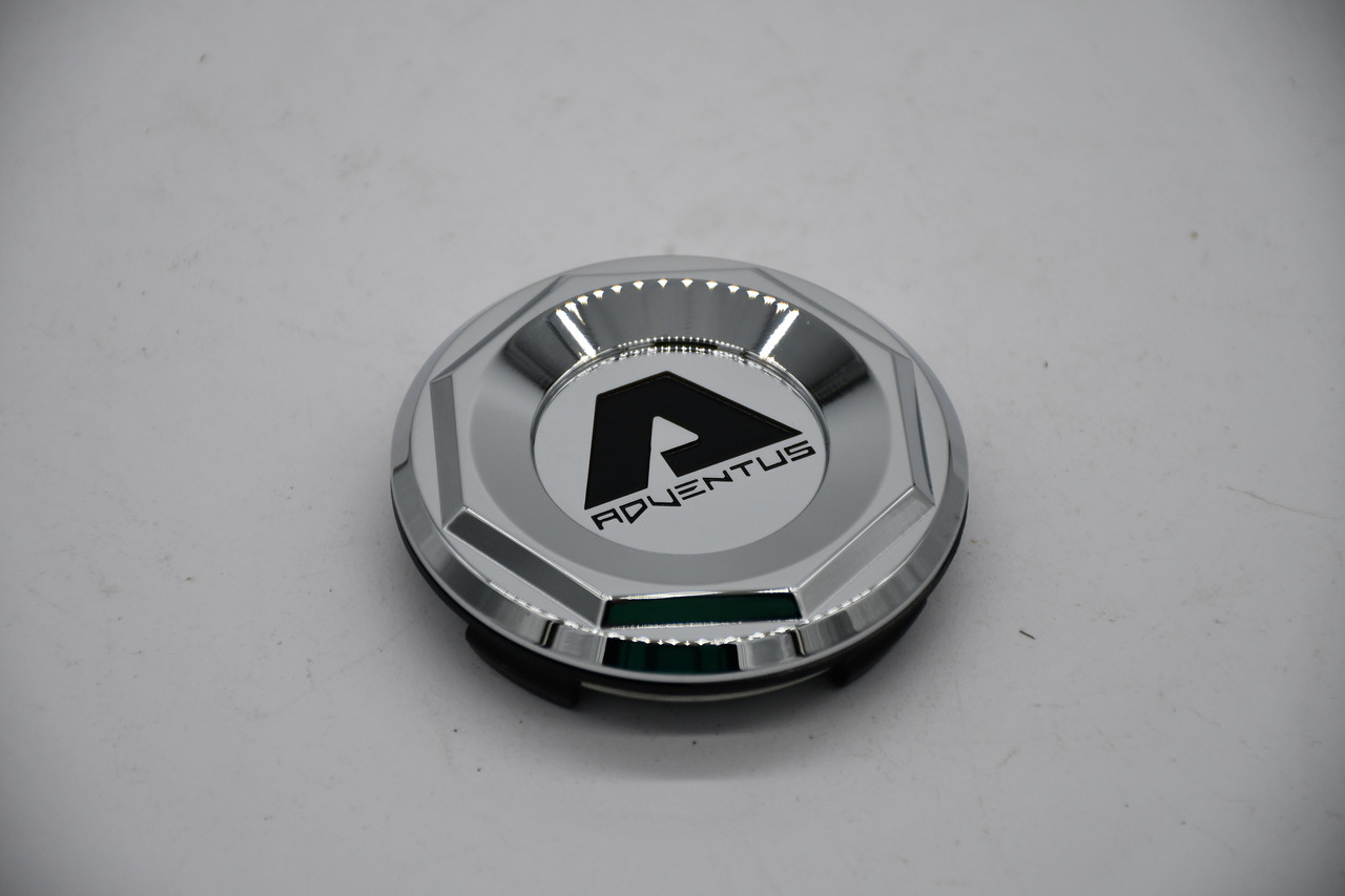 Adventus Chrome Black Logo Wheel Center Cap Hub Cap ADVCAPCHR 2.75"