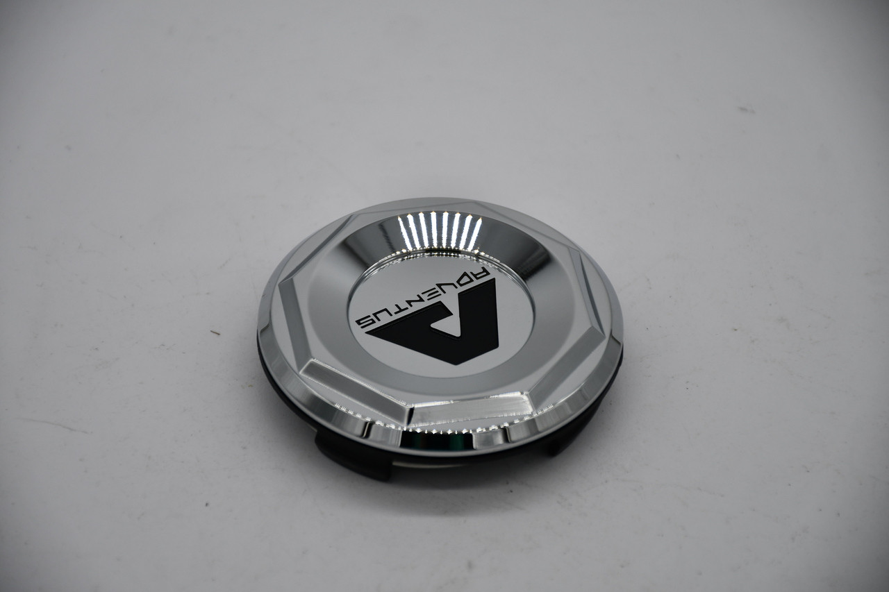 Adventus Chrome Black Logo Wheel Center Cap Hub Cap ADVCAPCHR 2.75"
