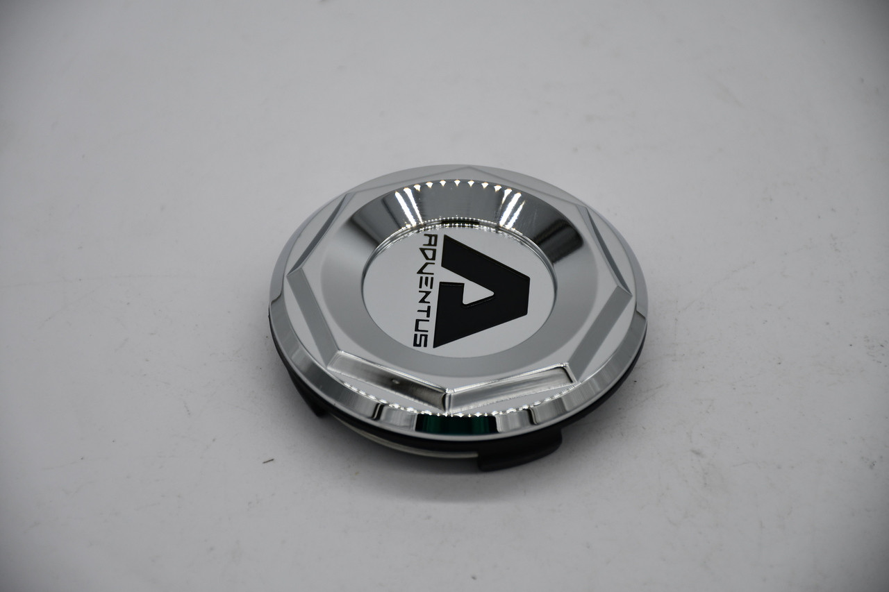 Adventus Chrome Black Logo Wheel Center Cap Hub Cap ADVCAPCHR 2.75"