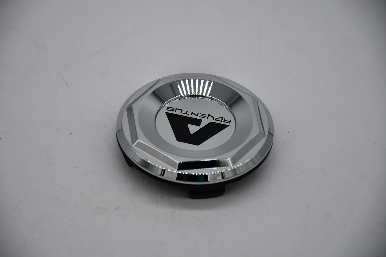 Adventus Chrome Black Logo Wheel Center Cap Hub Cap ADVCAPCHR 2.75"