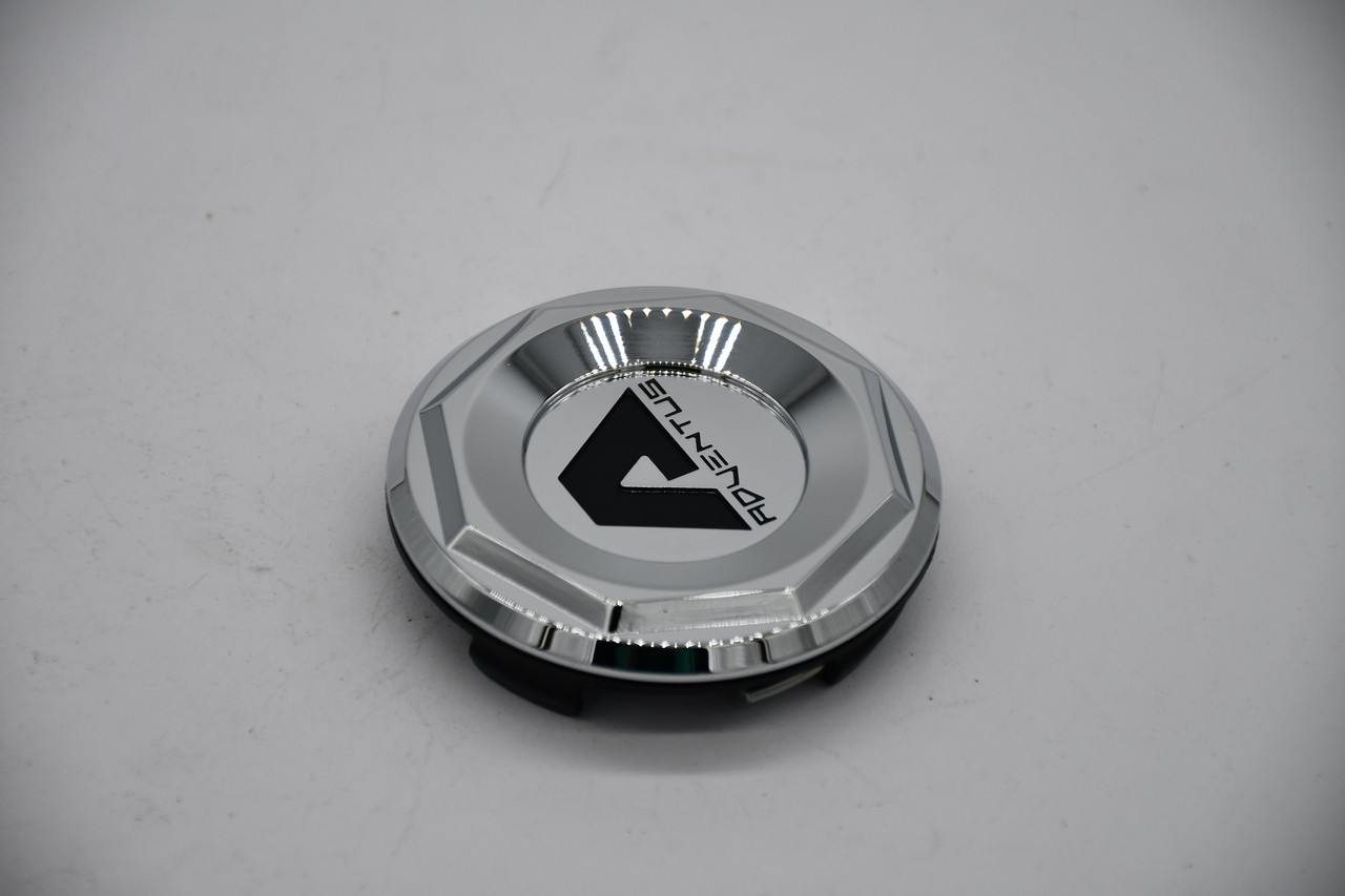 Adventus Chrome Black Logo Wheel Center Cap Hub Cap ADVCAPCHR 2.75"