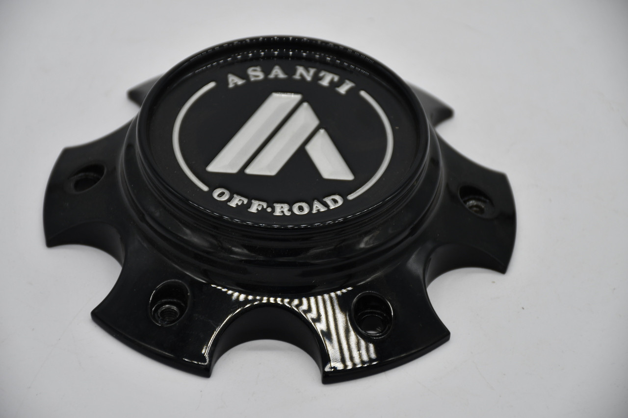 Asanti Wheels Gloss Black Chrome Logo 5.5 inch Wheel Center Cap SKU C-1006X135ABGB