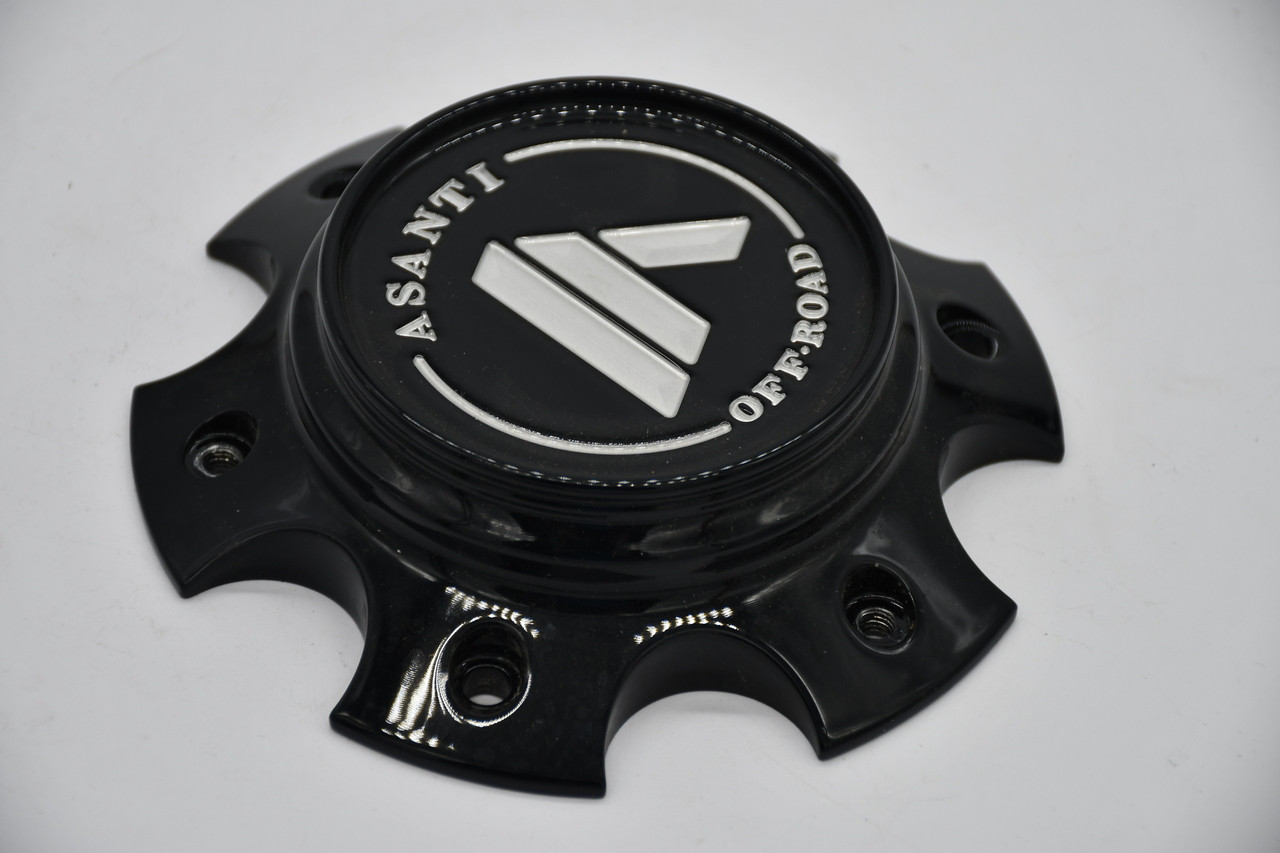Asanti Gloss Black Chrome Logo Wheel Center Cap Hub Cap C-1006X135ABGB 5.5"