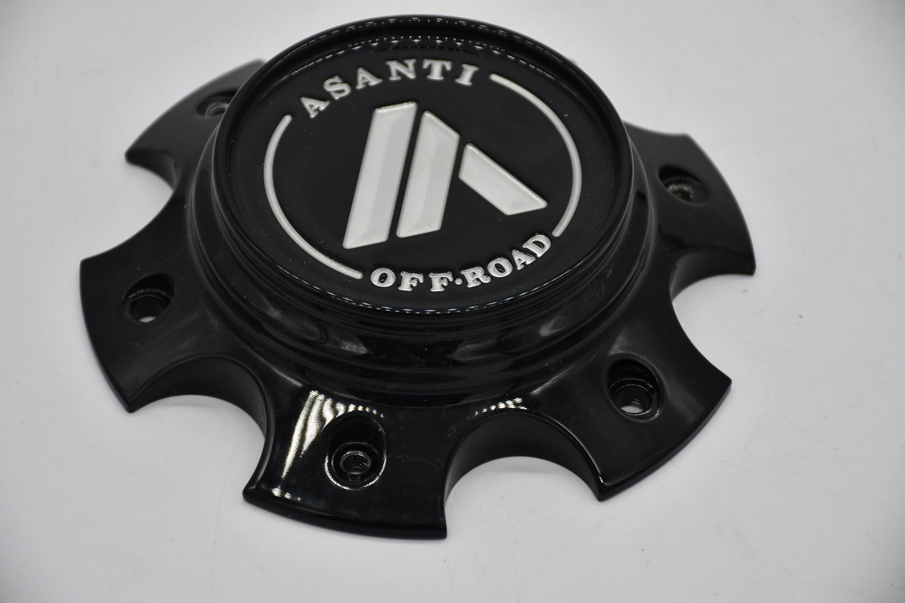 Asanti Gloss Black Chrome Logo Wheel Center Cap Hub Cap C-1006X135ABGB 5.5"