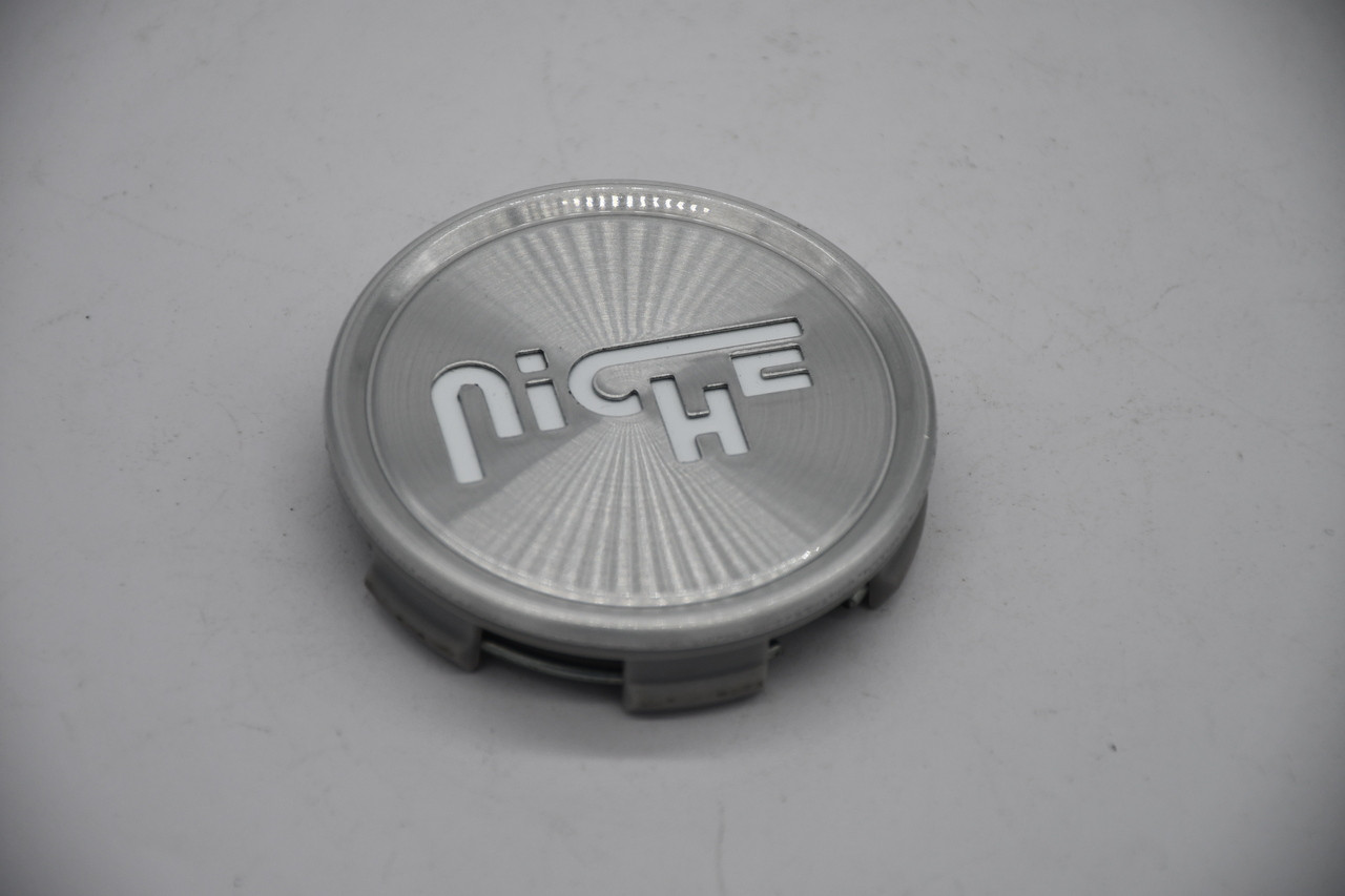 Niche Chrome White Logo Wheel Center Cap Hub Cap M-773 2.6"