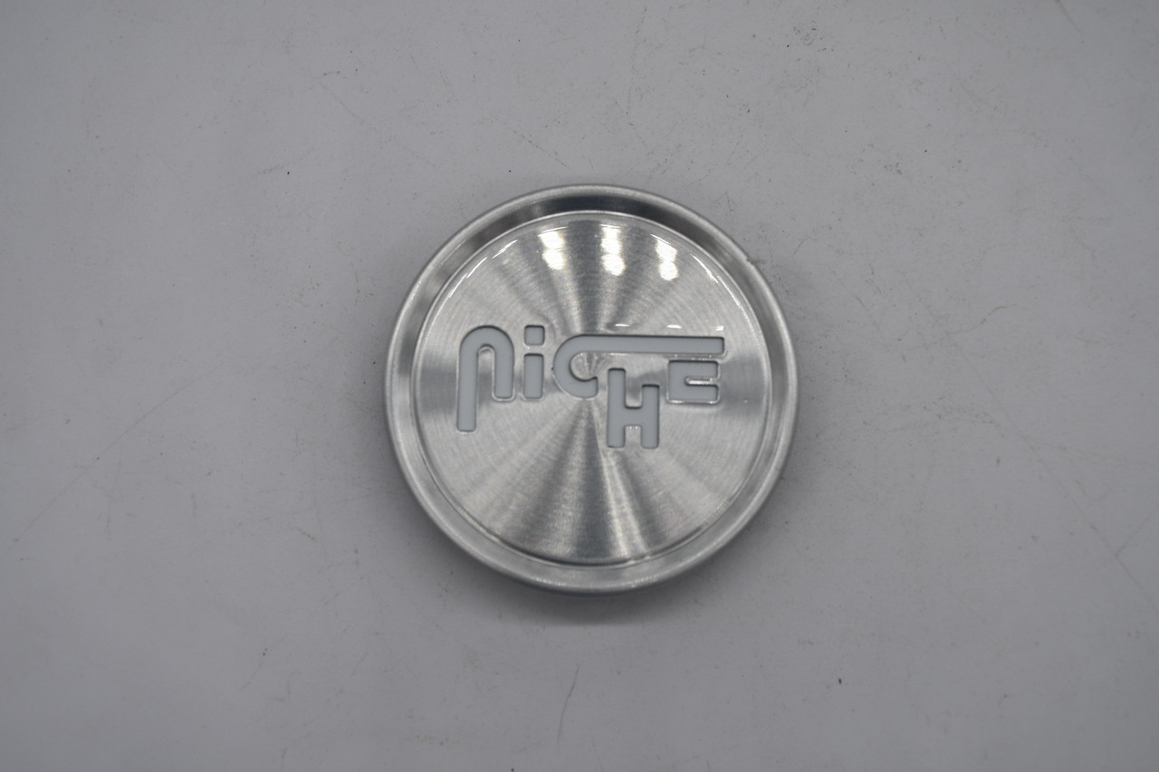 Niche Chrome White Logo Wheel Center Cap Hub Cap M-773 2.6"