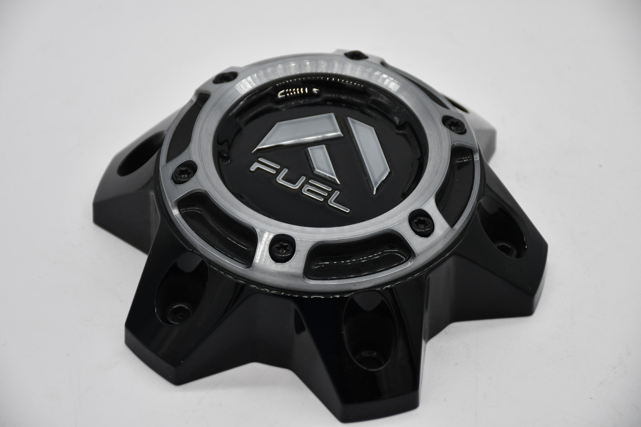 Fuel Gloss Black Chrome Logo Wheel Center Cap Hub Cap 1006-79GBT 5.8"