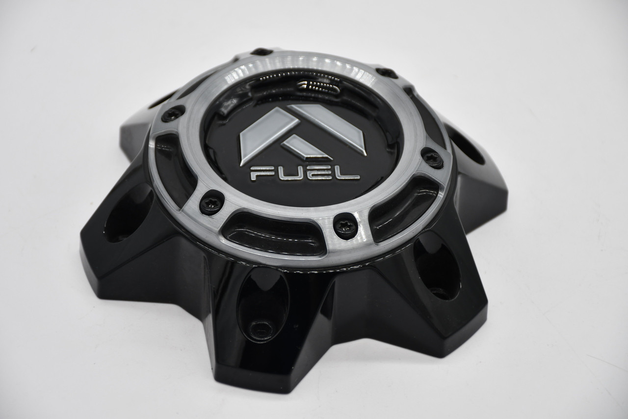 Fuel Gloss Black Chrome Logo Wheel Center Cap Hub Cap 1006-79GBT 5.8"