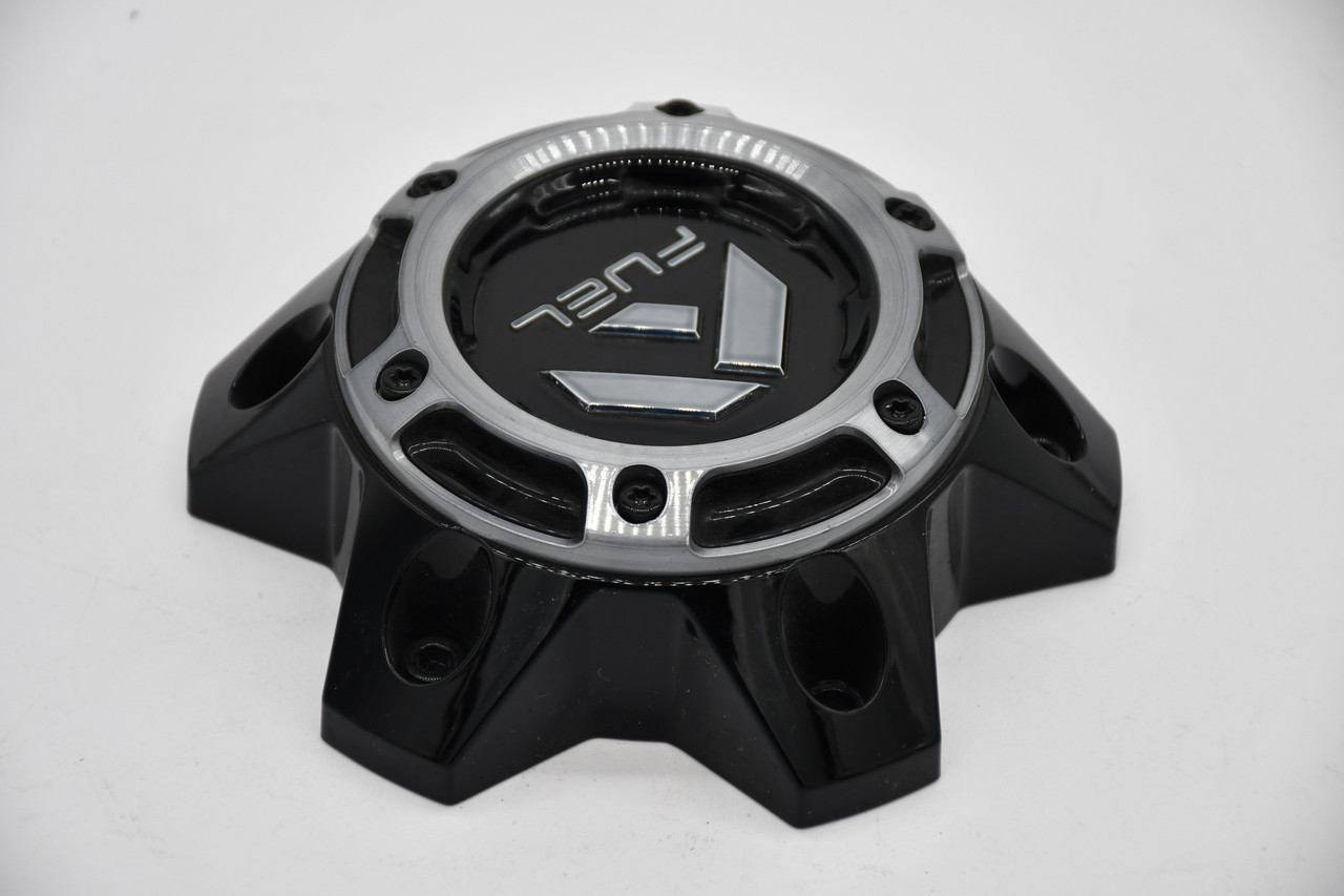 Fuel Gloss Black Chrome Logo Wheel Center Cap Hub Cap 1006-79GBT 5.8"