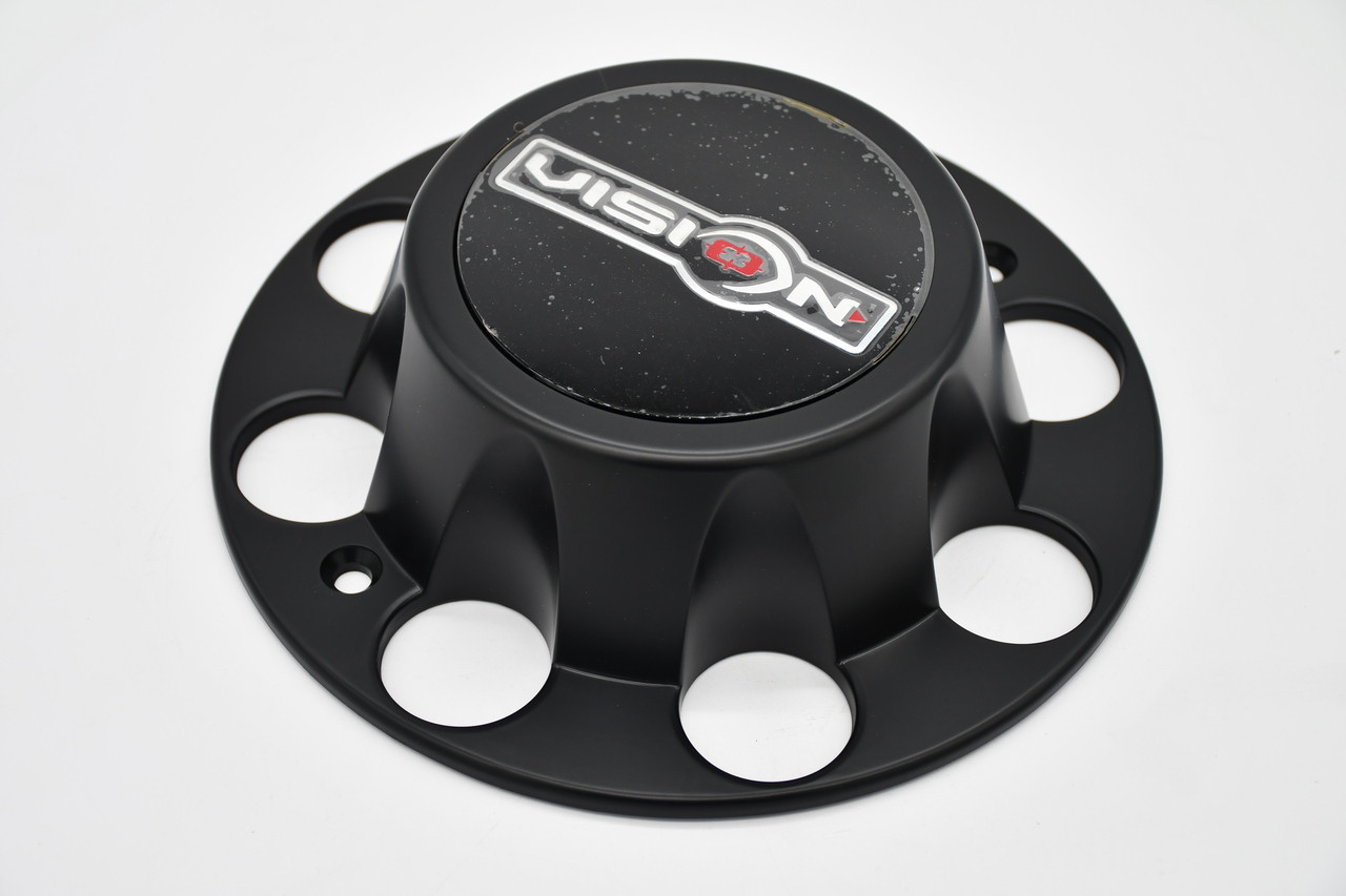 Vision 81A Heavy Hauler C81GMB-180R Matte Black Wheel Center Cap 9" Fits 8x180