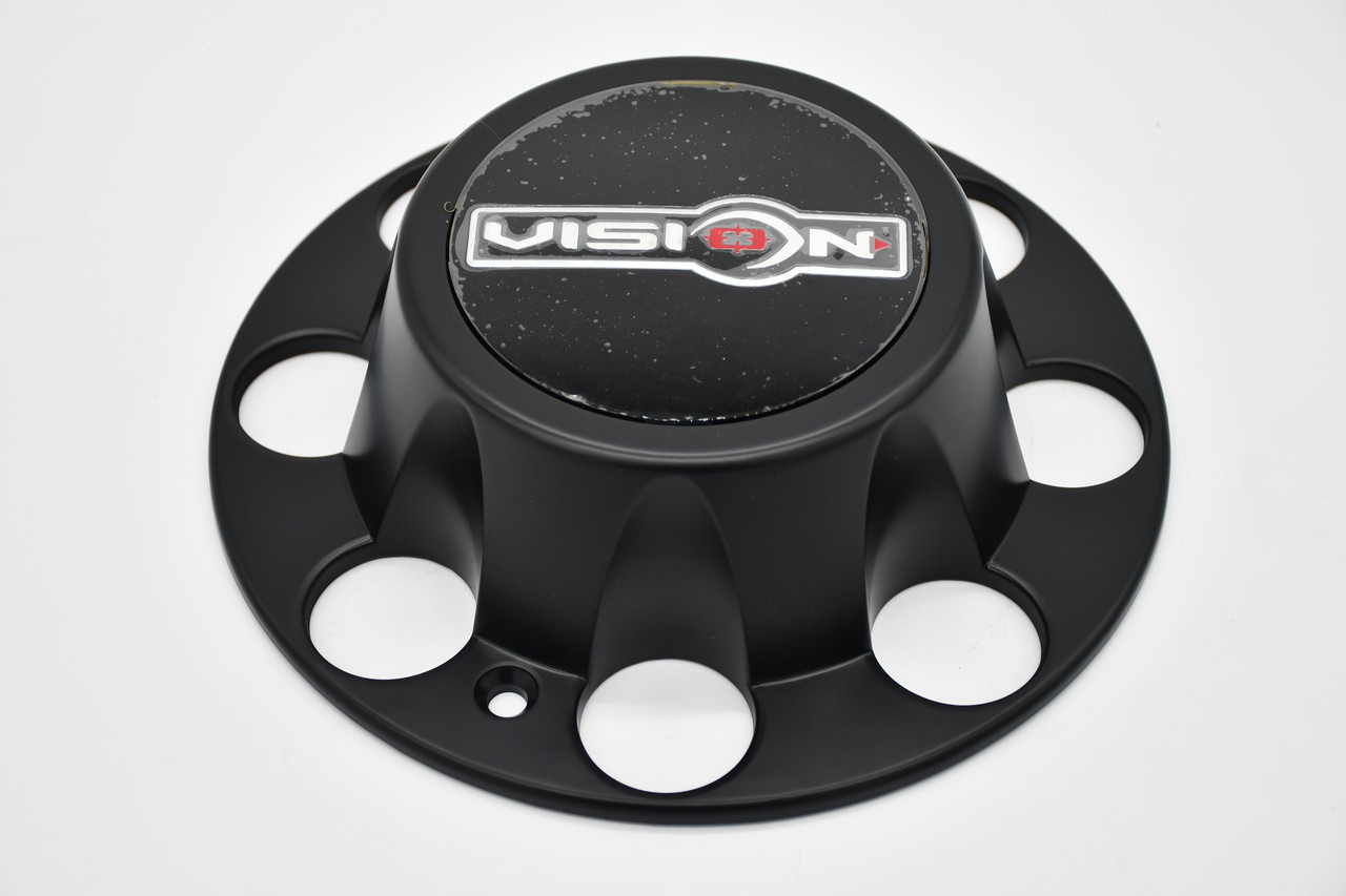 Vision 81A Heavy Hauler C81GMB-180R Matte Black Wheel Center Cap 9" Fits 8x180