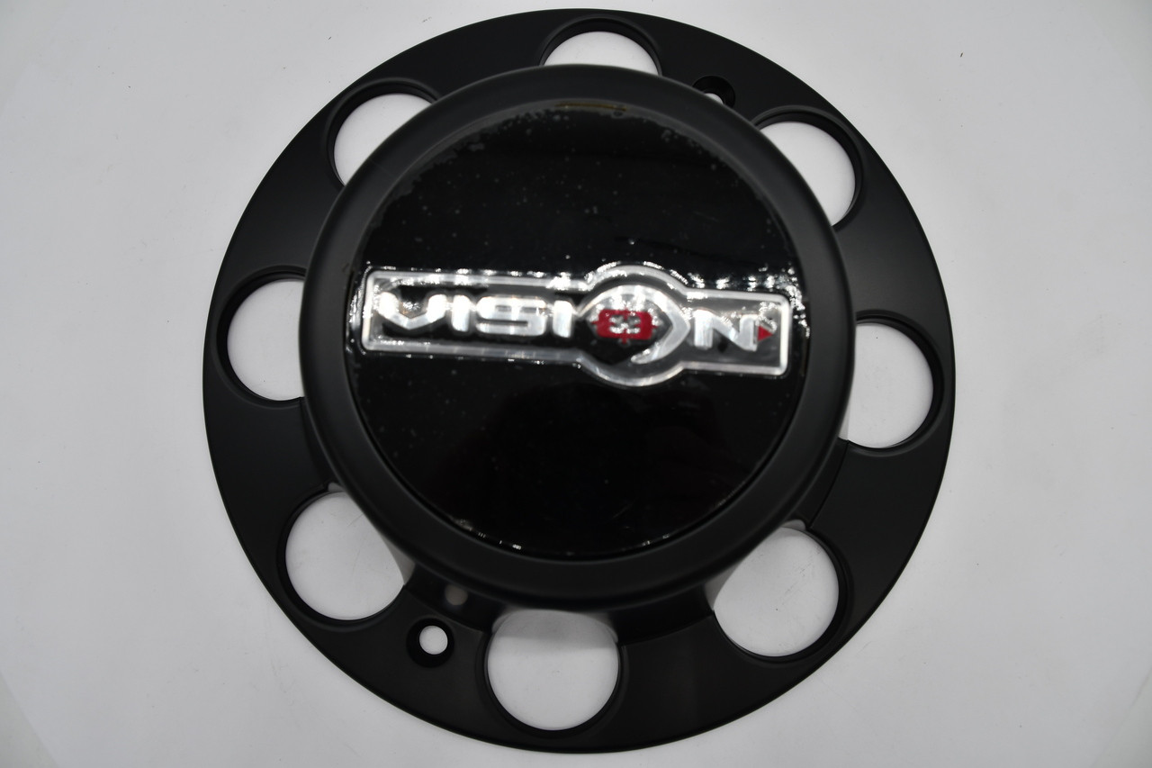 Vision 81A Heavy Hauler C81GMB-180R Matte Black Wheel Center Cap 9" Fits 8x180