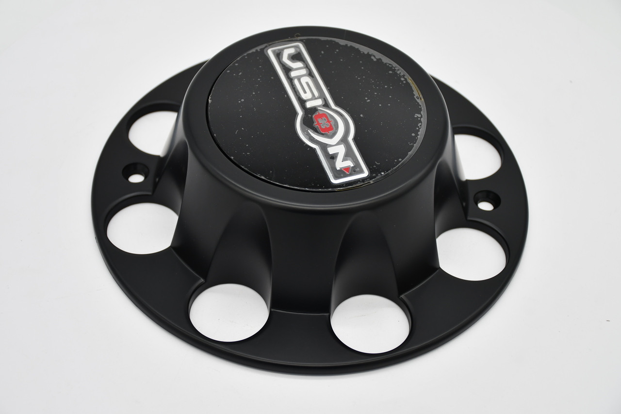 Vision 81A Heavy Hauler C81GMB-180R Matte Black Wheel Center Cap 9" Fits 8x180