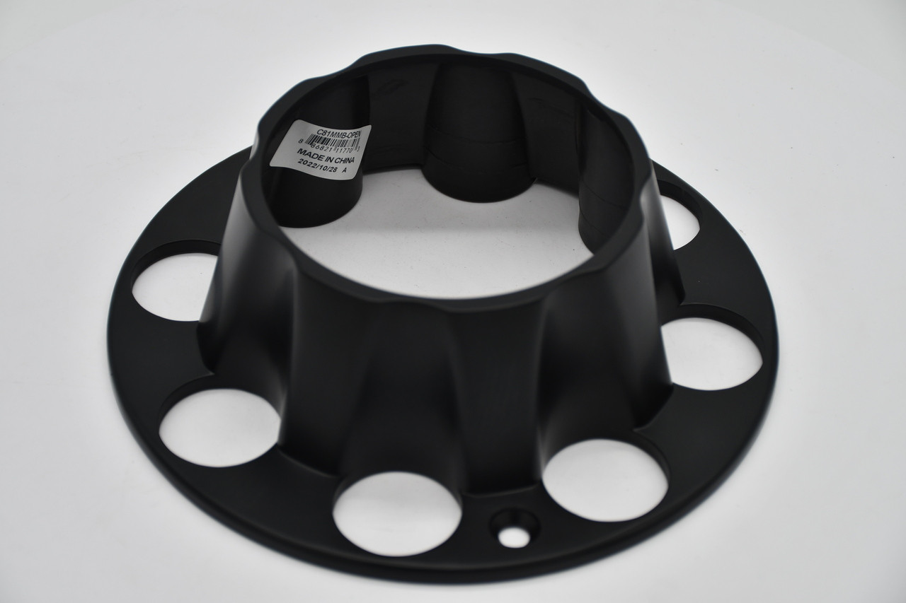 Vision 81 Heavy Hauler C81MMB-OPEN Matte Black Wheel Center Cap Fits 8x6.5 8x170