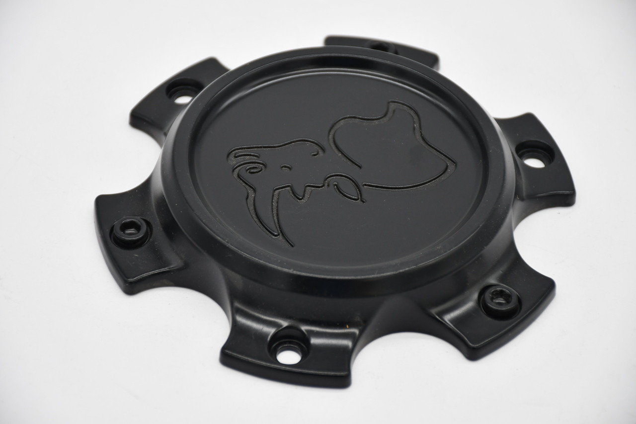 Black Rhino Satin Black Wheel Center Cap Hub Cap PSC0596139ABLADBK1 5.5"