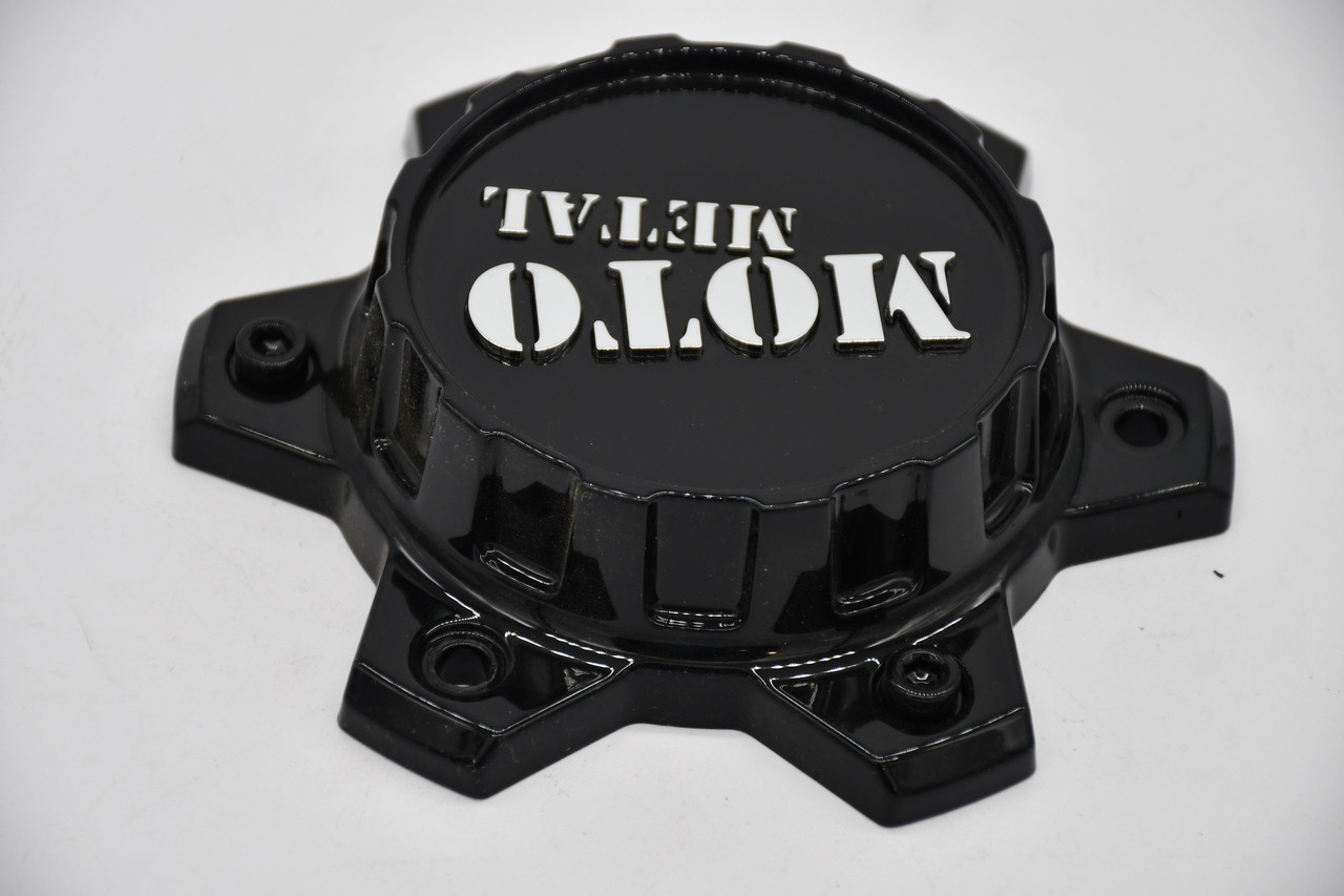 Moto Metal Gloss Black Chrome Logo Wheel Center Cap Hub Cap T805L145-6-H34-S1 5.8"