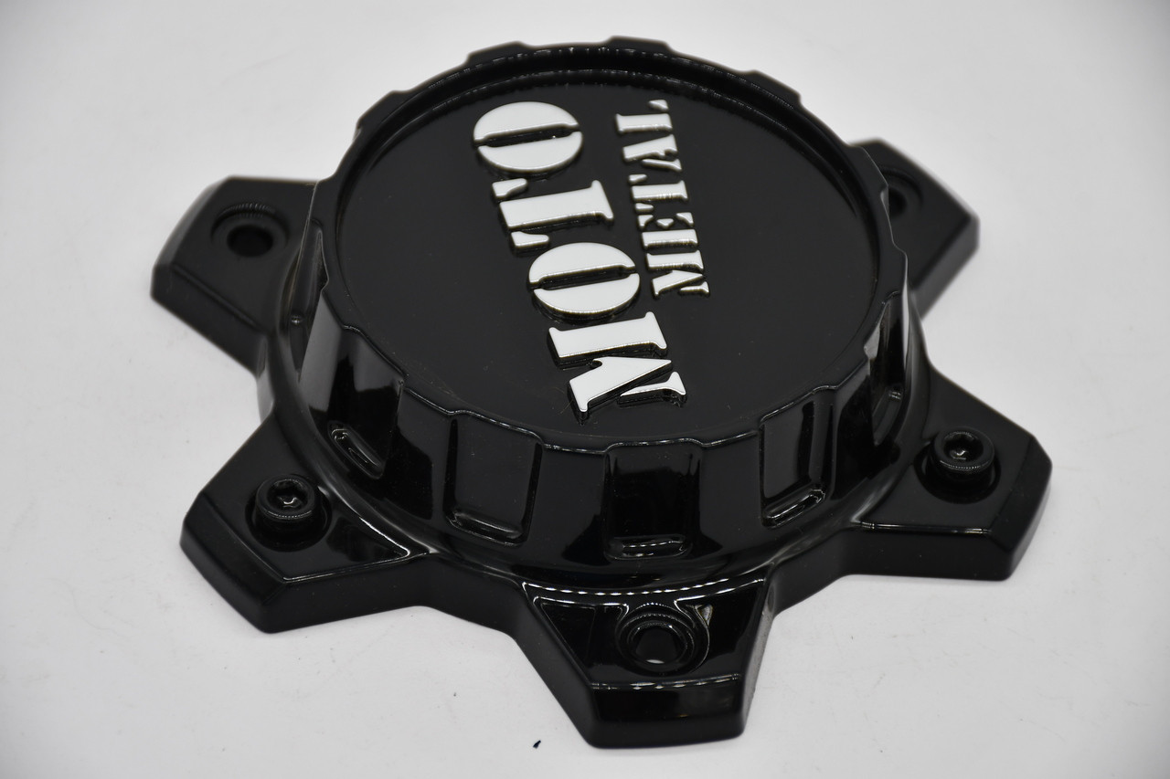 Moto Metal Gloss Black Chrome Logo Wheel Center Cap Hub Cap T805L145-6-H34-S1 5.8"