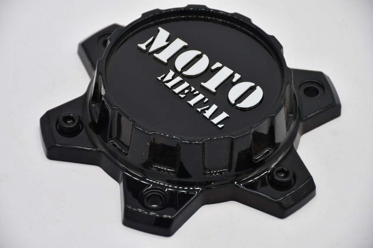 Moto Metal Gloss Black Chrome Logo Wheel Center Cap Hub Cap T805L145-6-H34-S1 5.8"