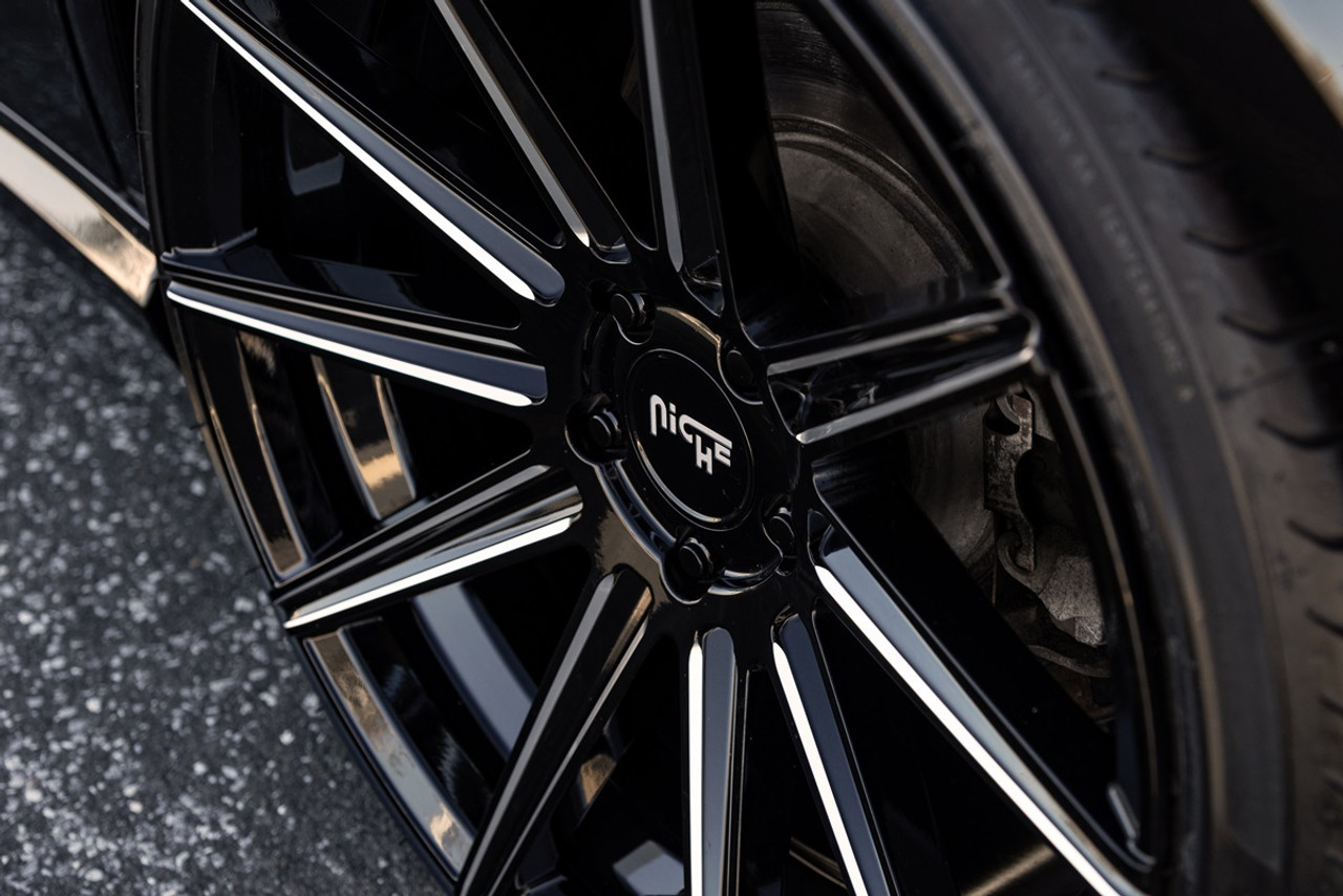 Niche 1PC M243 Tifosi 20x10.5 5x4.5 Gloss Black Milled Wheel 20" 40mm Rim