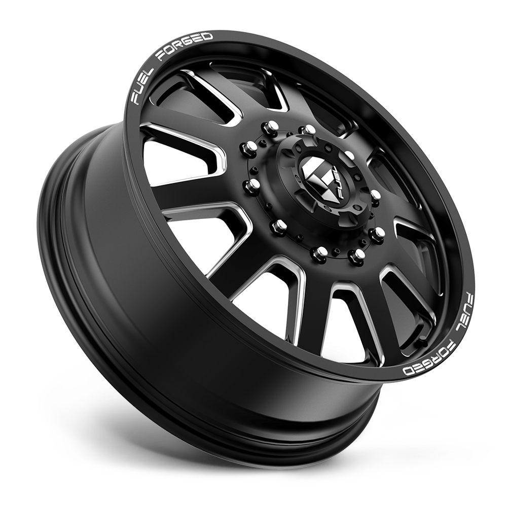Fuel Mono DE09 FF09D 20x8.25 10x225 Matte Black Milled Front Wheel 20" 105mm Rim