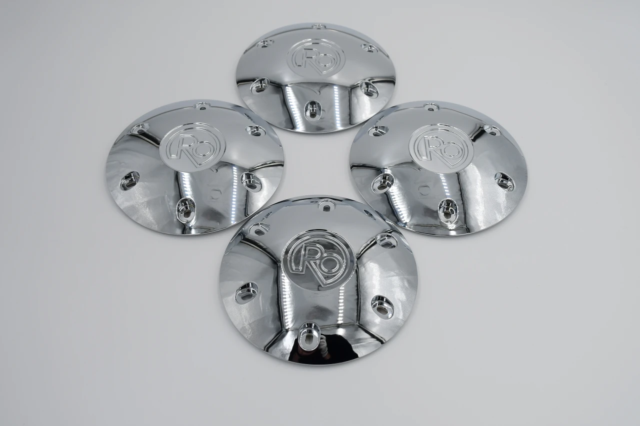 Set 4 Chrome Ro Universal Center Caps Fit Any Wheel 6x135 w/ 14x2 Lug Nuts