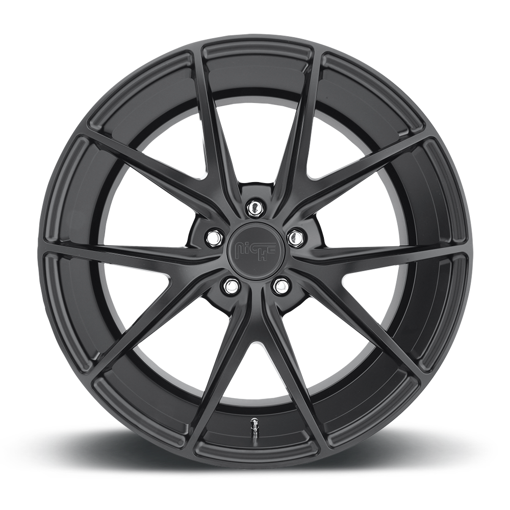 19" Niche M117 Misano 19x8.5 5x4.75 Matte Black Wheel 50mm Luxury Rim