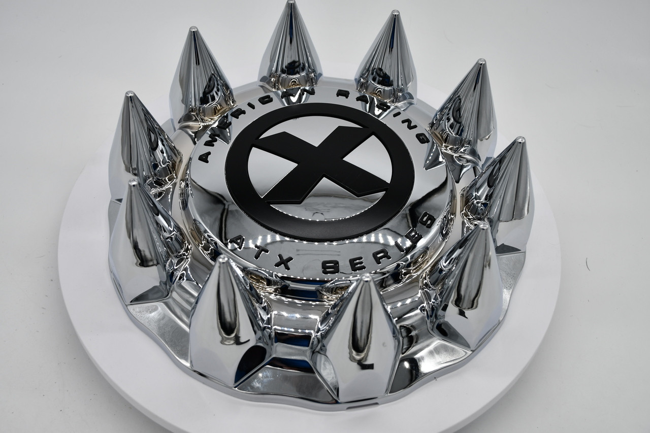 American Racing Chrome Satin Black Logo Wheel Center Cap Hub Cap AO1900401SPKC 13.5"