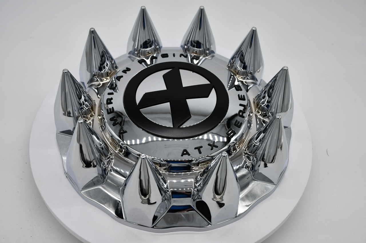 American Racing Chrome Satin Black Logo Wheel Center Cap Hub Cap AO1900401SPKC 13.5"