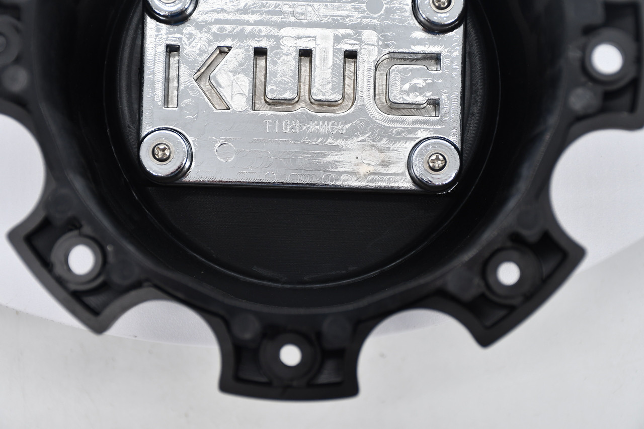 KMC Satin Black Chrome Logo Wheel Center Cap Hub Cap T163-KMC5 7"