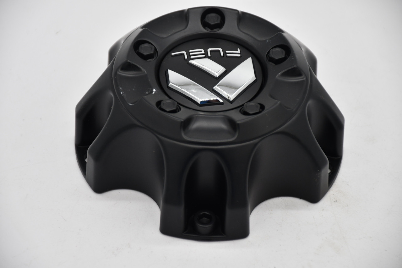 Fuel Satin Black Chrome Logo Wheel Center Cap Hub Cap 1001-57B/1001-35B 4.5"